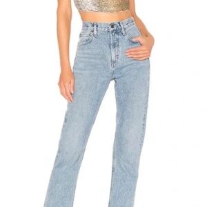 NWOT AGOLDE Cherie high rise straight in merit, size 28